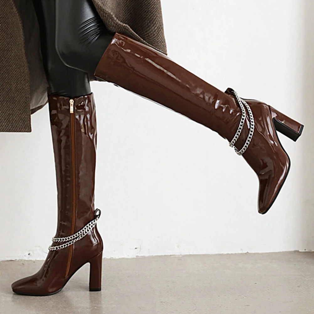 DORATASIA New Fashion Female Knee High Boots 2020 Elegant Office Boots Women Square Toe Square High Heels Chain Zip Shoes Woman
DORATASIA New Fashion Female Knee High Boots 2020 Elegant Office Boots Women Square Toe Square High Heels Chain Zip Shoes Woman
