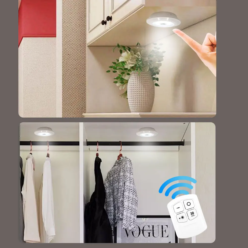 3W Wireless Remote Control Super Bright Cob Under Cabinet Light LED Dimmable Wardrobe Night Lamp Home Bedroom Closet Kitchen
3W Wireless Remote Control Super Bright Cob Under Cabinet Light LED Dimmable Wardrobe Night Lamp Home Bedroom Closet Kitchen