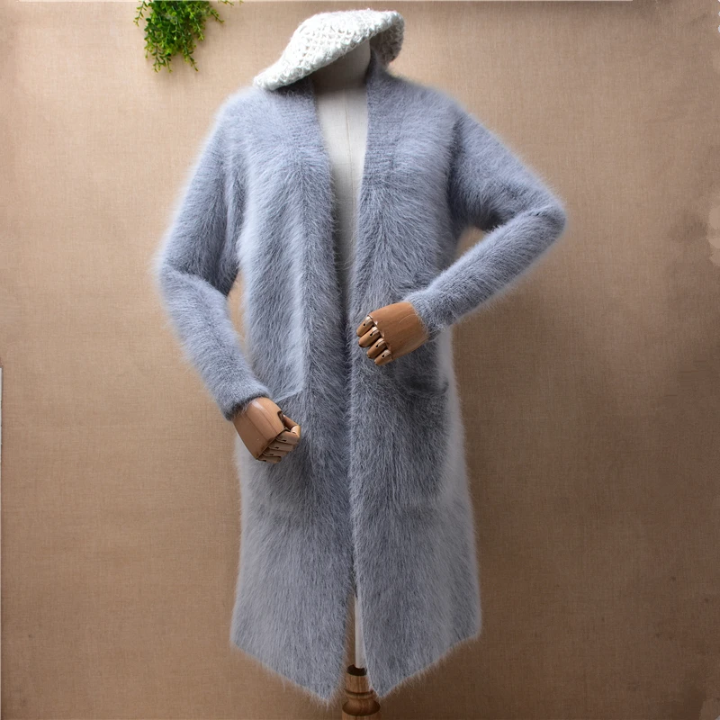 female women autumn winter clothing hairy mink cashmere knitted long sleeves loose cardigan angora fur jacket coat sweater pull
female women autumn winter clothing hairy mink cashmere knitted long sleeves loose cardigan angora fur jacket coat sweater pull