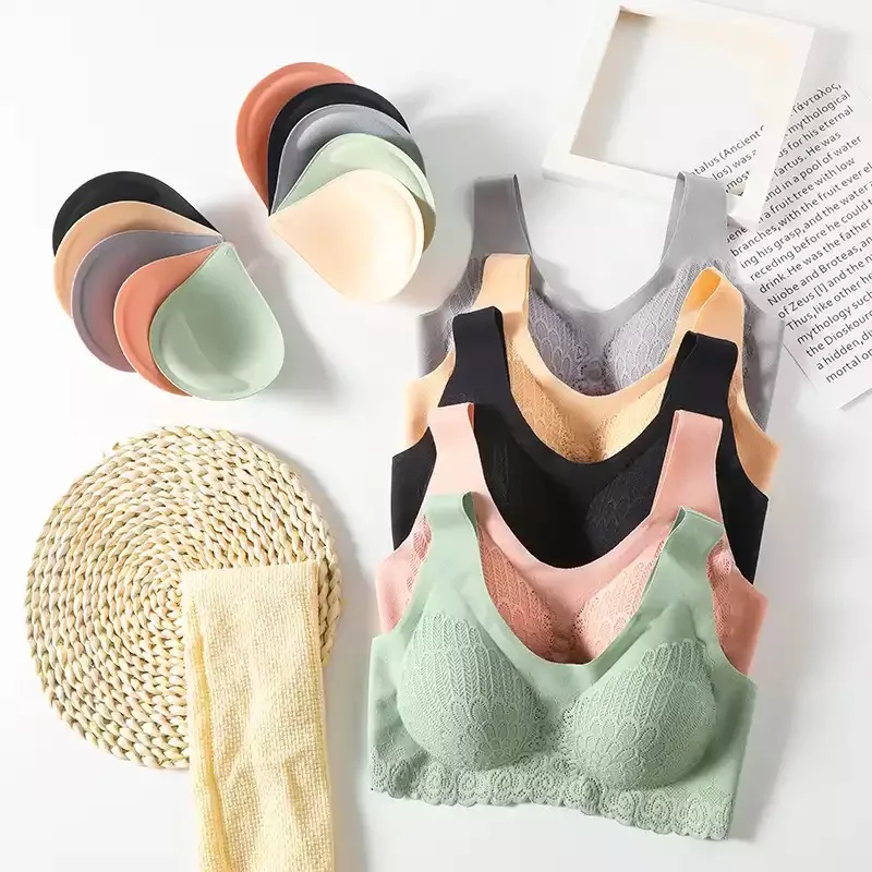 Lace Latex Yoga Bra Women Push Up Elastic Wireless 5D Contours Bra Soft Seamless Lace Bra Seamless padded Plus size XXL Vest Bra
Lace Latex Yoga Bra Women Push Up Elastic Wireless 5D Contours Bra Soft Seamless Lace Bra Seamless padded Plus size XXL Vest Bra