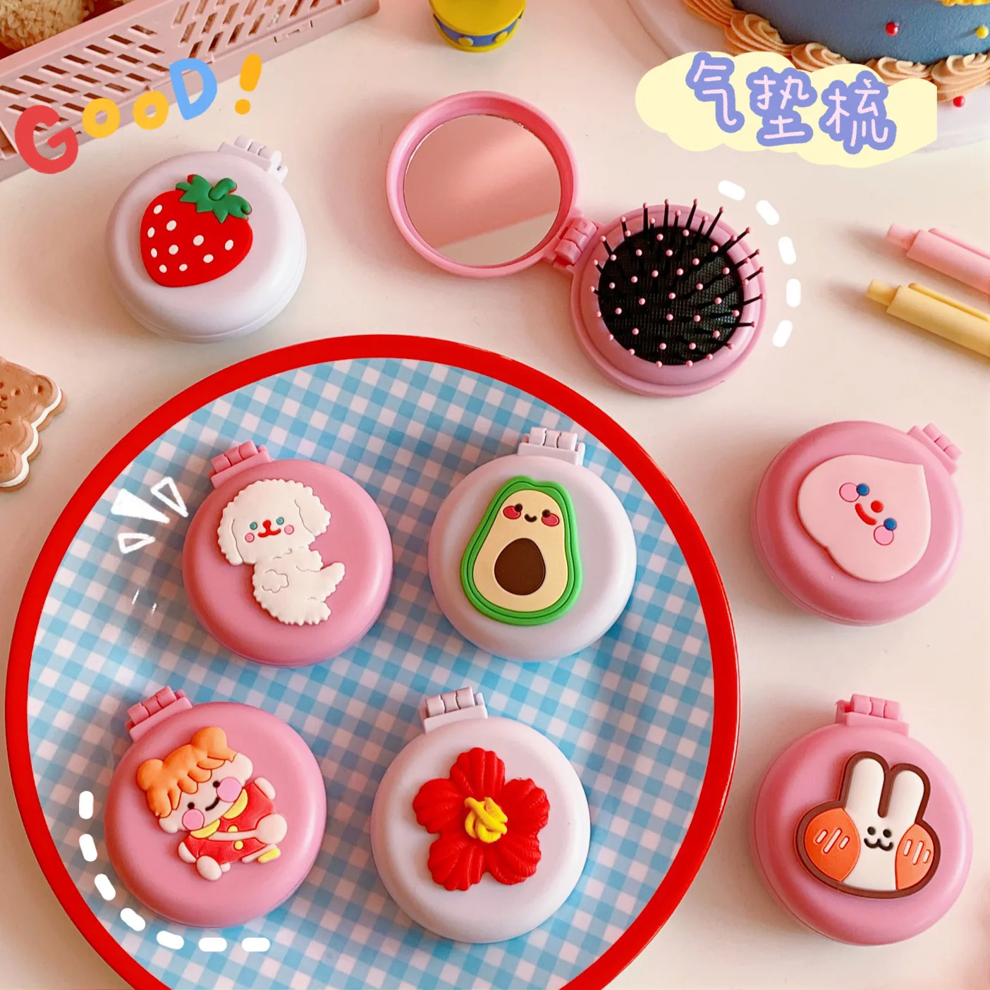 Kawaii Girls Mirror with Air Cushion Comb Japanese Cartoon Massage Comb Girl Portable Air Cushion Mirror
Kawaii Girls Mirror with Air Cushion Comb Japanese Cartoon Massage Comb Girl Portable Air Cushion Mirror