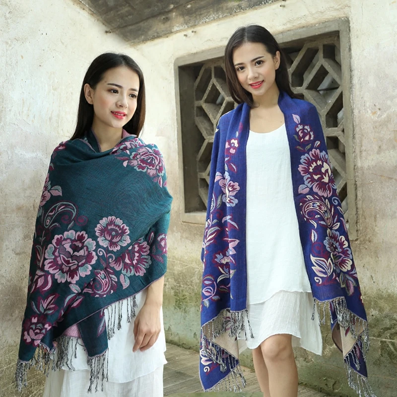 Women's New Retro Tassel Scarf Lady Cotton Shawl Autumn Winter Warm Scarves Female jacquard Scarf Travel Hand Shawl Wraps
Women's New Retro Tassel Scarf Lady Cotton Shawl Autumn Winter Warm Scarves Female jacquard Scarf Travel Hand Shawl Wraps