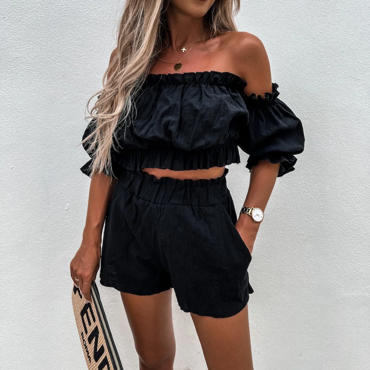 2021 woman's summer shorts sets 2 piece sets womens outfits Casual short sleeve suit casual shorts suit simplee short suits
2021 woman's summer shorts sets 2 piece sets womens outfits Casual short sleeve suit casual shorts suit simplee short suits