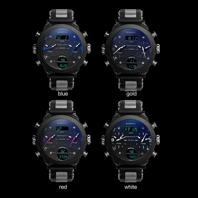 BOAMIGO Sport Mens Watches Top Brand Luxury Fashion Horloges Mannen Digital Relogio Masculino Waterproof Orologio Uomo Quartz
BOAMIGO Sport Mens Watches Top Brand Luxury Fashion Horloges Mannen Digital Relogio Masculino Waterproof Orologio Uomo Quartz