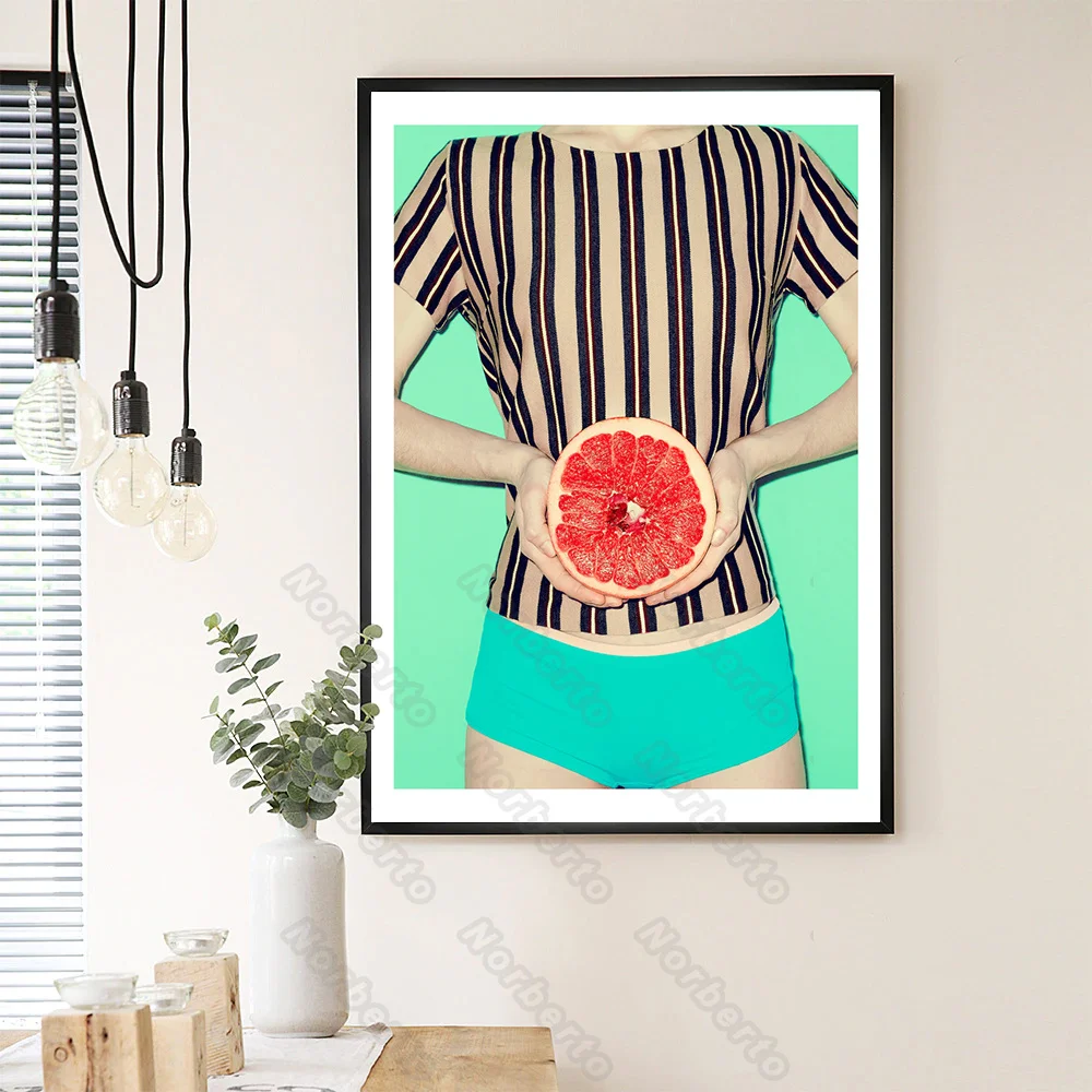 Canvas Painting and Posters Green Poster Red Watermelon Girl with Stripe Yellow Clothes and Red Shoes for Home Rooms Wall Decor
Canvas Painting and Posters Green Poster Red Watermelon Girl with Stripe Yellow Clothes and Red Shoes for Home Rooms Wall Decor