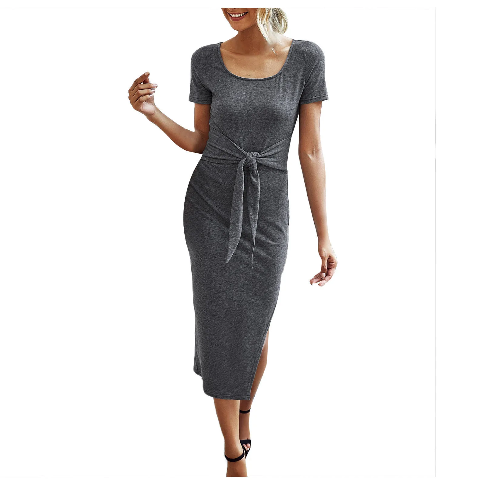 Donsignet Women's Dress New Product Fashion Tie Knot Round Neck Pullover Pure Color Casual Slimming Knit Dress Bandage Dress
Donsignet Women's Dress New Product Fashion Tie Knot Round Neck Pullover Pure Color Casual Slimming Knit Dress Bandage Dress