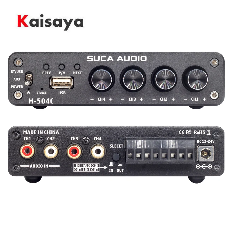 TPA3116D2 Bluetooth 5,0 усилитель 4-канальный аудио усилитель 50 Вт * 4 NE5532 Op Amp с 24V 4.5A адаптером T1407
TPA3116D2 Bluetooth 5,0 усилитель 4-канальный аудио усилитель 50 Вт * 4 NE5532 Op Amp с 24V 4.5A адаптером T1407