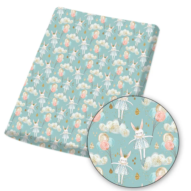 Polyester Cotton Fabric Cartoon Bunny Egg Printed Dress Sewing DIY Bag Mask Making Home Textile Garment Material 45*145cm/pc
Polyester Cotton Fabric Cartoon Bunny Egg Printed Dress Sewing DIY Bag Mask Making Home Textile Garment Material 45*145cm/pc
