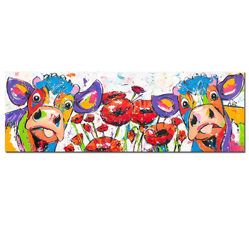 Funny Colorful Abstract Cow Floral Canvas Painting Print Poster for Kids Living Room Decorative Wall Art Picture Home Decoration
Funny Colorful Abstract Cow Floral Canvas Painting Print Poster for Kids Living Room Decorative Wall Art Picture Home Decoration