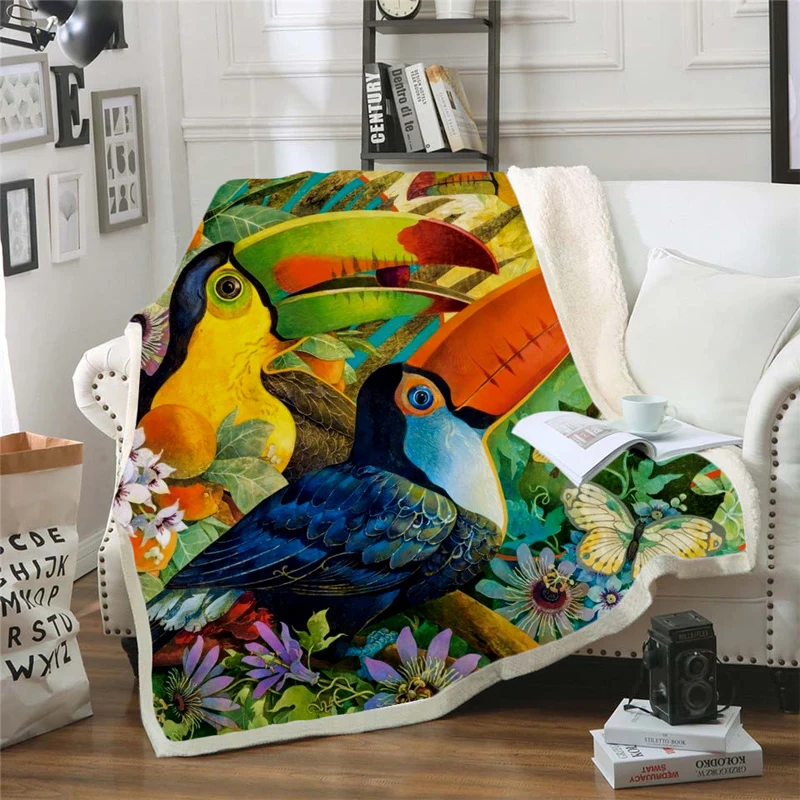 Parrots 3D Printed Fleece Blanket for Beds Thick Quilt Fashion Bedspread Sherpa Throw Blanket Adults Kids 07
Parrots 3D Printed Fleece Blanket for Beds Thick Quilt Fashion Bedspread Sherpa Throw Blanket Adults Kids 07