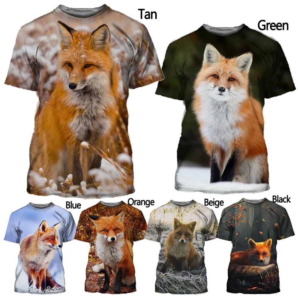 Футболка Animal Fox, модная Мужская Летняя Повседневная футболка с коротким рукавом и 3D-принтом
Футболка Animal Fox, модная Мужская Летняя Повседневная футболка с коротким рукавом и 3D-принтом