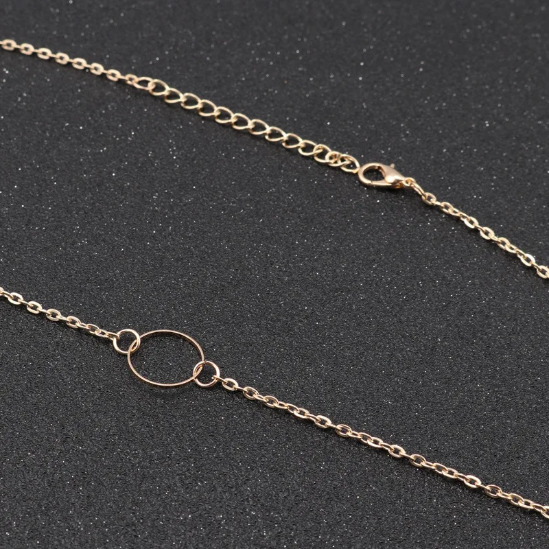 Ожерелье с круглой подвеской в простом дизайне Женский чокер для свадебной
