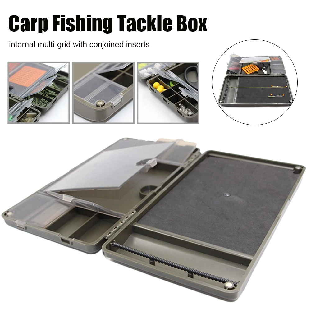 25.5*13.5*3cm Carp Fishing Tool Box PP Plastic Fishing Lure Box Organizer Rig Hanging Storage Box Portable Case Fishing Tackle
25.5*13.5*3cm Carp Fishing Tool Box PP Plastic Fishing Lure Box Organizer Rig Hanging Storage Box Portable Case Fishing Tackle