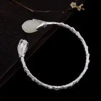 S925 Sterling Silver Classical Hetian Jade Magnolia Personalized Antiquity Han Chinese Clothing Cheongsam with Ladies' Bracele
S925 Sterling Silver Classical Hetian Jade Magnolia Personalized Antiquity Han Chinese Clothing Cheongsam with Ladies' Bracele