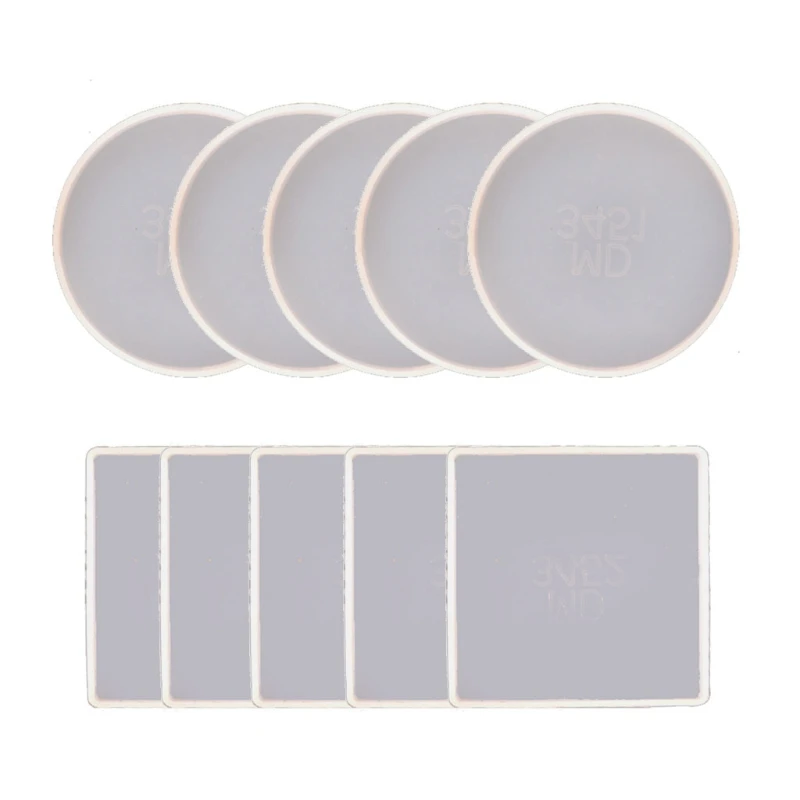 A5KE 10 Pcs Circle Coaster Epoxy Resin Mold Square Cup Mat Silicone Mould DIY Crafts Home Decorations Casting Tool
A5KE 10 Pcs Circle Coaster Epoxy Resin Mold Square Cup Mat Silicone Mould DIY Crafts Home Decorations Casting Tool