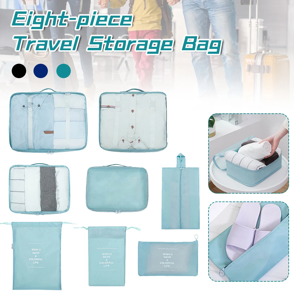 8pcs NEW travel storage bag cube packing luggage storage bag set waterproof business travel clothing organizer storage bag
8pcs NEW travel storage bag cube packing luggage storage bag set waterproof business travel clothing organizer storage bag