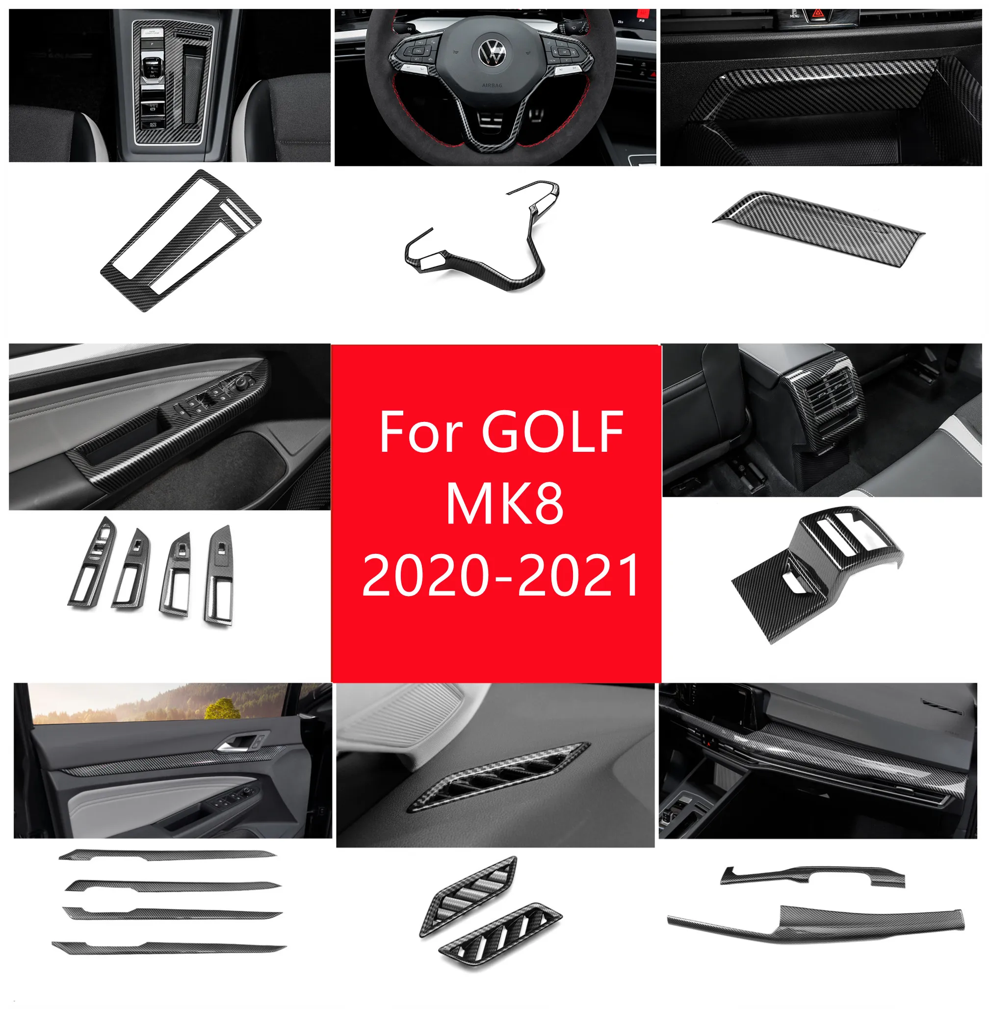 Специальная центральная консоль для инструментов VW Golf 8, Модифицированная внутренняя отделка с узором из АБС-углеволокна
Специальная центральная консоль для инструментов VW Golf 8, Модифицированная внутренняя отделка с узором из АБС-углеволокна