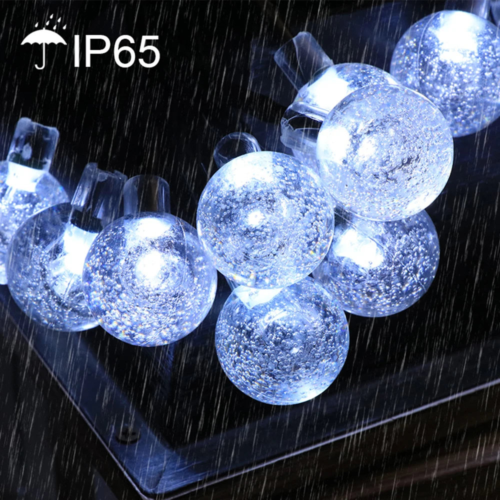 Solar Globe String Lights 8 Lighting Modes IP65 Water-resistant Solar Powered Built in 600mAh Batterys Twinkle String Lamp
Solar Globe String Lights 8 Lighting Modes IP65 Water-resistant Solar Powered Built in 600mAh Batterys Twinkle String Lamp