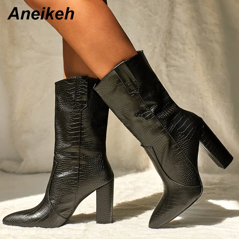 Aneikeh Fashion Spring Patent Leather Pleated Sewing Women Shoes Chelsea Boots 2021 Mid-Calf Pointed Toe Squared Heels Slip-On
Aneikeh Fashion Spring Patent Leather Pleated Sewing Women Shoes Chelsea Boots 2021 Mid-Calf Pointed Toe Squared Heels Slip-On