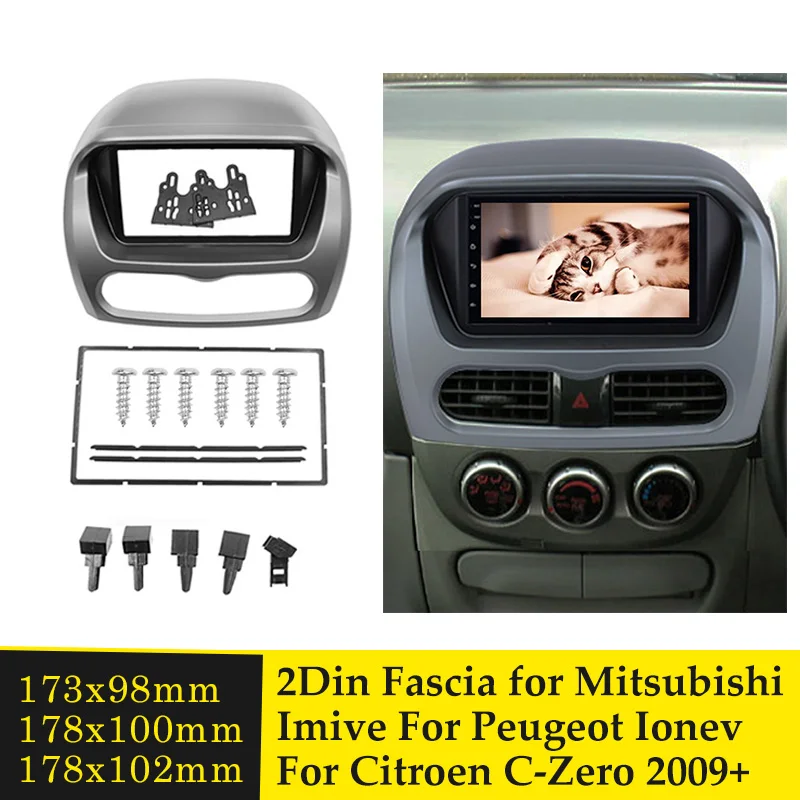 Double Din Car Radio Fascia Stereo Fitting Installation Adapter For Mitsubishi Imive For Peugeot Ionev For Citroen C-Zero 2009+
Double Din Car Radio Fascia Stereo Fitting Installation Adapter For Mitsubishi Imive For Peugeot Ionev For Citroen C-Zero 2009+