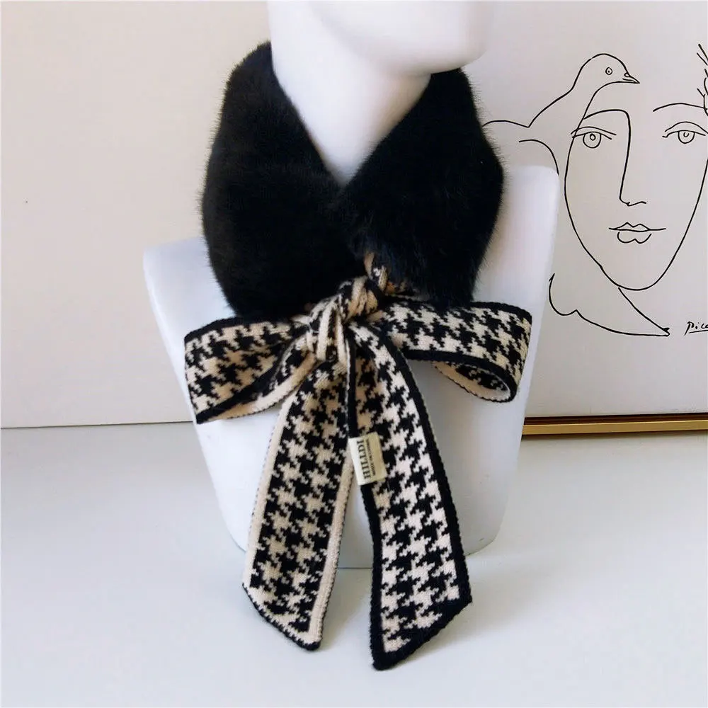 2022 New Autumn Winter Houndstooth Fashion Crochet Knitted Scarf Foulard Femme Faux Fur Collar Neck Warmer Scarves for Women
2022 New Autumn Winter Houndstooth Fashion Crochet Knitted Scarf Foulard Femme Faux Fur Collar Neck Warmer Scarves for Women