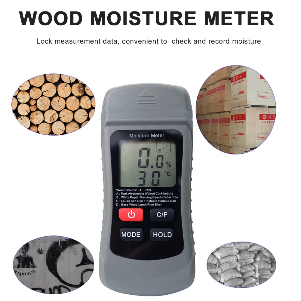 SFJ-001 Wood Moisture Meters Measurement Tool Two Pins Wall Hygrometer Meter Humidity Tester Timber Damp Detector
SFJ-001 Wood Moisture Meters Measurement Tool Two Pins Wall Hygrometer Meter Humidity Tester Timber Damp Detector