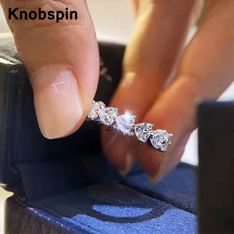 Knobspin 0.25ct Full High Carbon Diamonds 100% 925 Sterling Sparkling Silver White Ring For Women Engagement Party Fine Jewelry
Knobspin 0.25ct Full High Carbon Diamonds 100% 925 Sterling Sparkling Silver White Ring For Women Engagement Party Fine Jewelry
