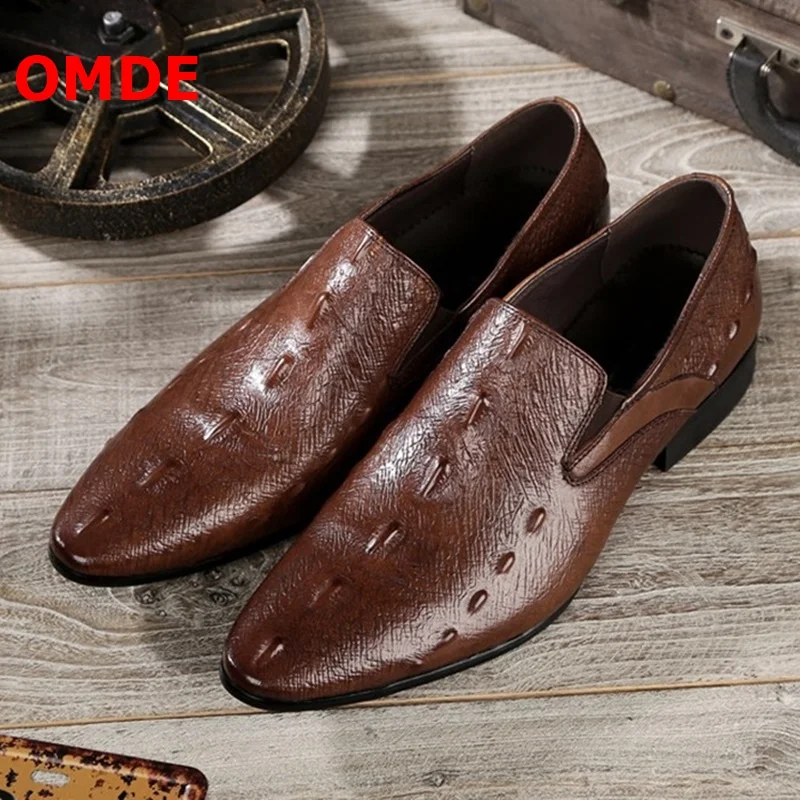 OMDE Crocodile Pattern Pointed Toe Slip On Men Dress Shoes Genuine Leather Loafers Men Business Casual Shoes Party Men's Flats
OMDE Crocodile Pattern Pointed Toe Slip On Men Dress Shoes Genuine Leather Loafers Men Business Casual Shoes Party Men's Flats