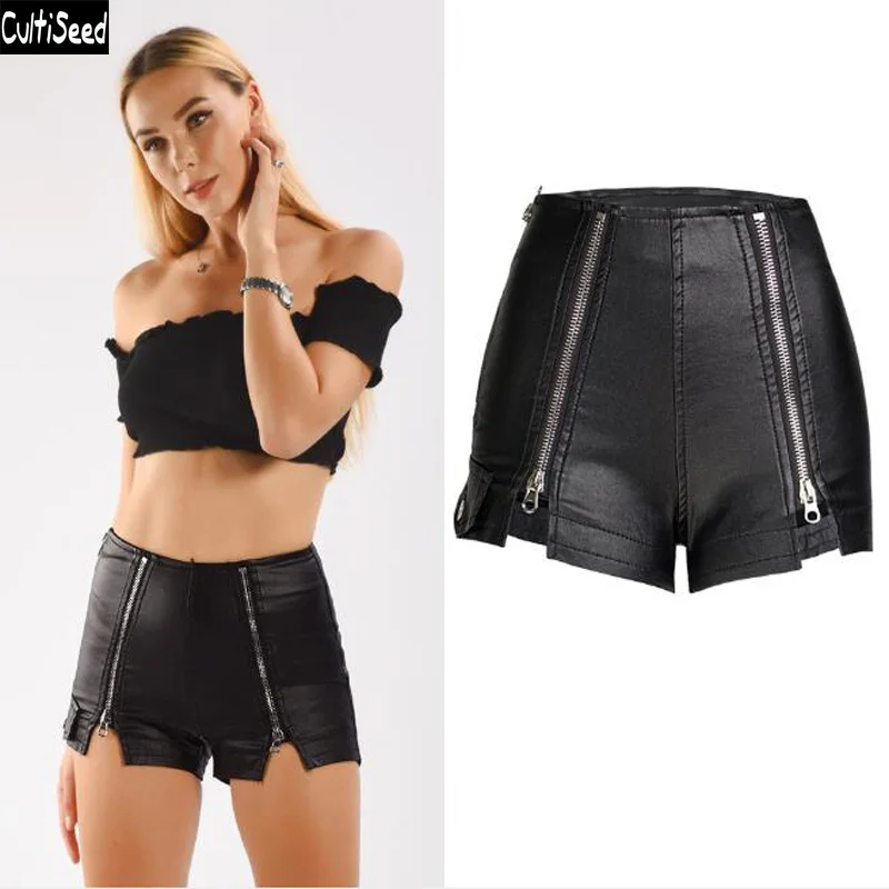 Cultiseed Women Sexy Fake Zipper PU Leather Shorts Female Autumn Plus Velvet High Waist Black Shorts Ladies Fashion Slim Shorts
Cultiseed Women Sexy Fake Zipper PU Leather Shorts Female Autumn Plus Velvet High Waist Black Shorts Ladies Fashion Slim Shorts