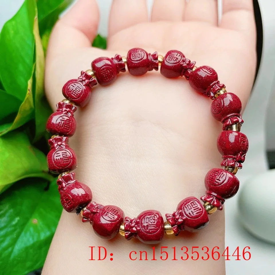 Fashion Cinnabar Jade Handbag DIY Bracelet Jewellery Chinese Hand-Carved Healing Women Man Luck Gift Sweater Chain
Fashion Cinnabar Jade Handbag DIY Bracelet Jewellery Chinese Hand-Carved Healing Women Man Luck Gift Sweater Chain