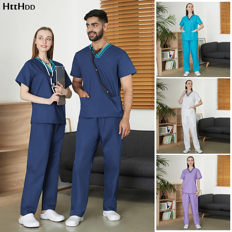 Scrub uniform short-sleeve V-neck unisex work clothes Scrubs work uniform suit breathable Scrub uniform work clothes clothes new
Scrub uniform short-sleeve V-neck unisex work clothes Scrubs work uniform suit breathable Scrub uniform work clothes clothes new