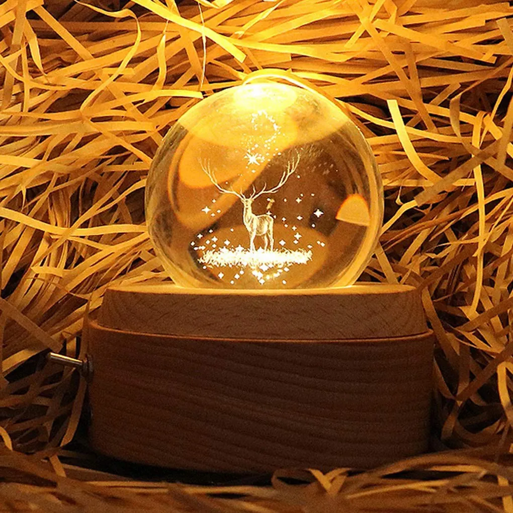 3D Crystal Ball Music Box The Deer Luminous Rotating Musical Box With Projection Led Light
3D Crystal Ball Music Box The Deer Luminous Rotating Musical Box With Projection Led Light
