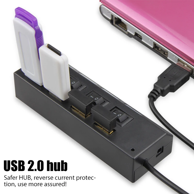 USB 2.0 Hub Multi USB Splitter Hub Use Power Adapter 4/7 Ports Multiple Extender 2.0 USB Hub with Switch for PC
USB 2.0 Hub Multi USB Splitter Hub Use Power Adapter 4/7 Ports Multiple Extender 2.0 USB Hub with Switch for PC