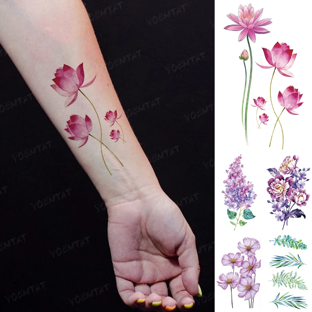 Transl Temporary Tattoo Sticker Woman Girl Lotus Line Watercolor Flower Plant Peony Rose Flash Tatoo Arm Body Art Fake Tatto Man
Transl Temporary Tattoo Sticker Woman Girl Lotus Line Watercolor Flower Plant Peony Rose Flash Tatoo Arm Body Art Fake Tatto Man