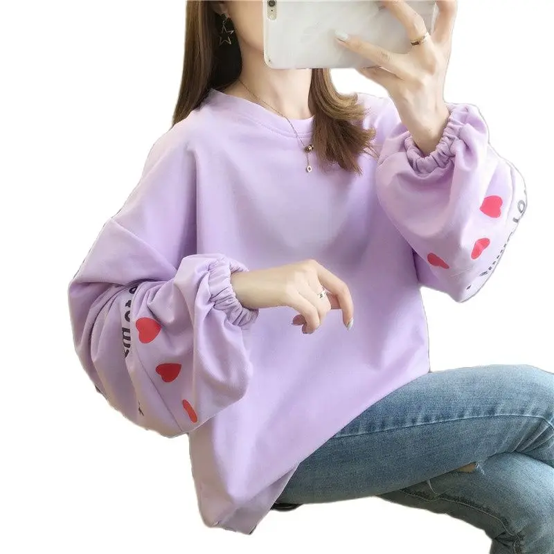2020 new autumn loose casual fashion all-match round neck printed slim top plus size women's long-sleeved sweatshirt women
2020 new autumn loose casual fashion all-match round neck printed slim top plus size women's long-sleeved sweatshirt women