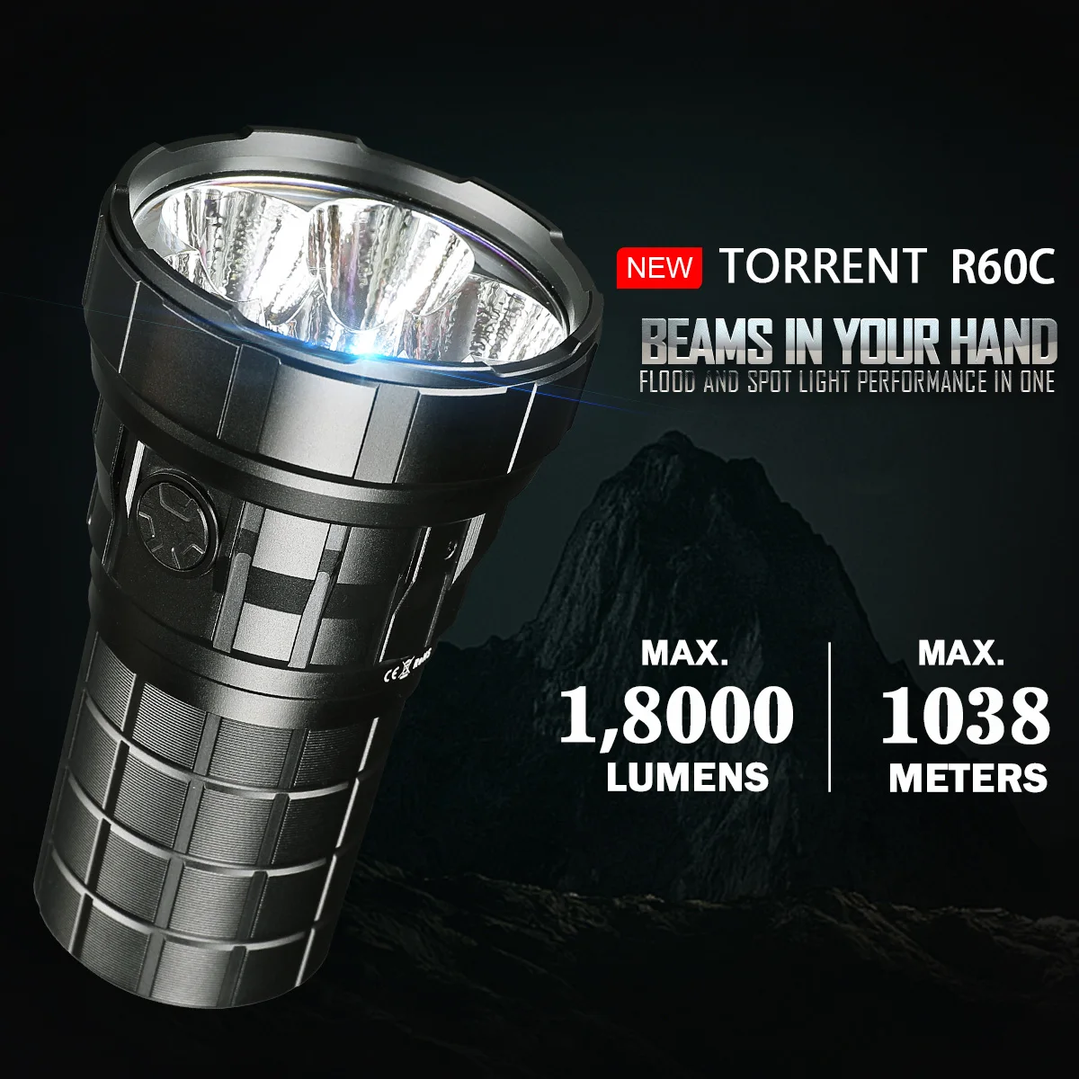 IMALENT R60C Powerful Flashlight Super Bright 18000 Lumens LED Rechargeable 21700 Battery Lantern IPX-8 Waterproof Torch Outdoor
IMALENT R60C Powerful Flashlight Super Bright 18000 Lumens LED Rechargeable 21700 Battery Lantern IPX-8 Waterproof Torch Outdoor