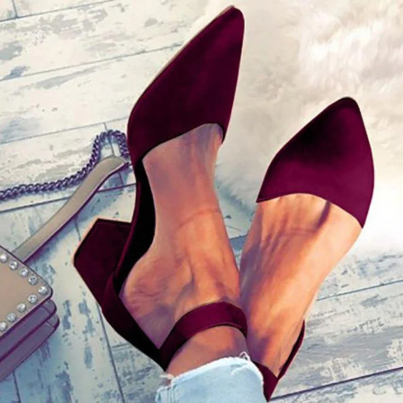 Fashion Simple Short High Heels Lady's Pointed Toe Shallow Mouth Dream Pairs Suede Sandals Women Buckle Strap Single Shoes
Fashion Simple Short High Heels Lady's Pointed Toe Shallow Mouth Dream Pairs Suede Sandals Women Buckle Strap Single Shoes