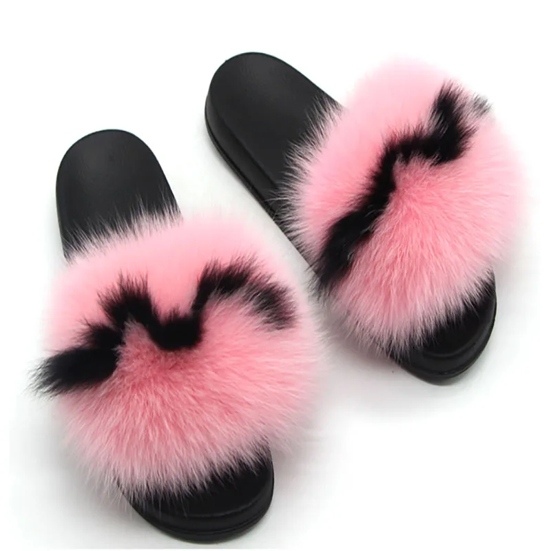 Womens Slides Real Fox Fur Slipper Beach Flat Sandal Indoor Outdoor Summer Shoes 
Womens Slides Real Fox Fur Slipper Beach Flat Sandal Indoor Outdoor Summer Shoes