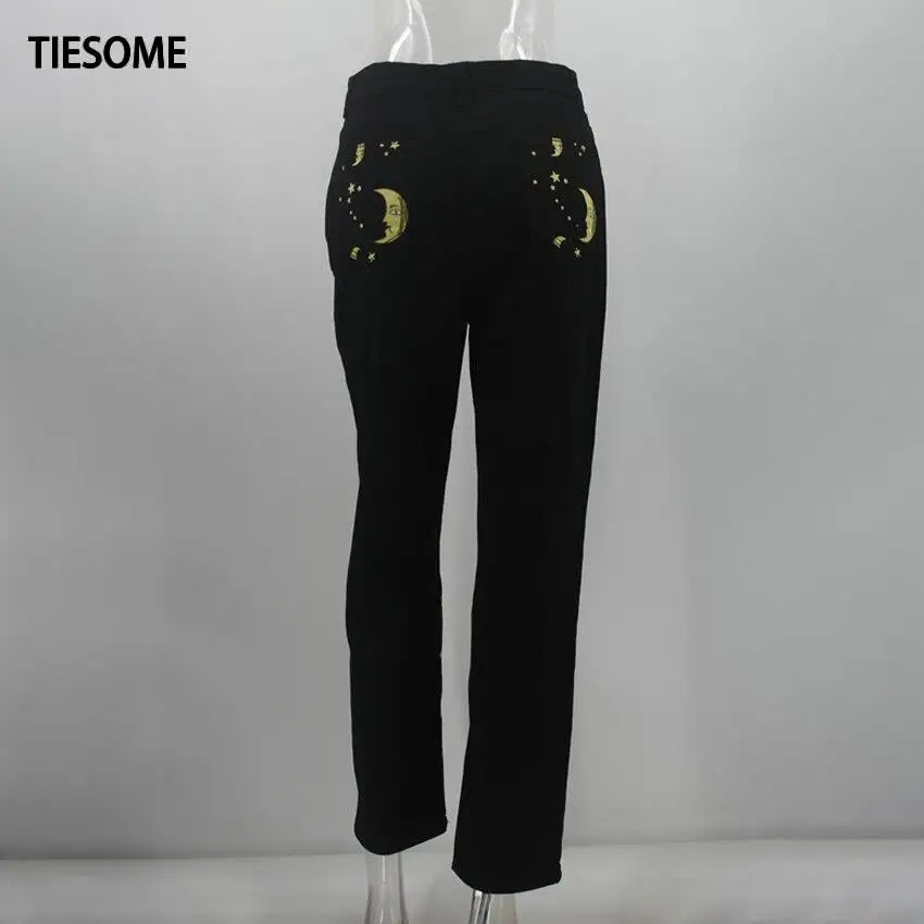 TIESOME Sun Star Printed Pants Jeans Women Autumn Black High Waist Young Girls Chic Denim Trousers Woman Cool Boyfriends Jeans
TIESOME Sun Star Printed Pants Jeans Women Autumn Black High Waist Young Girls Chic Denim Trousers Woman Cool Boyfriends Jeans