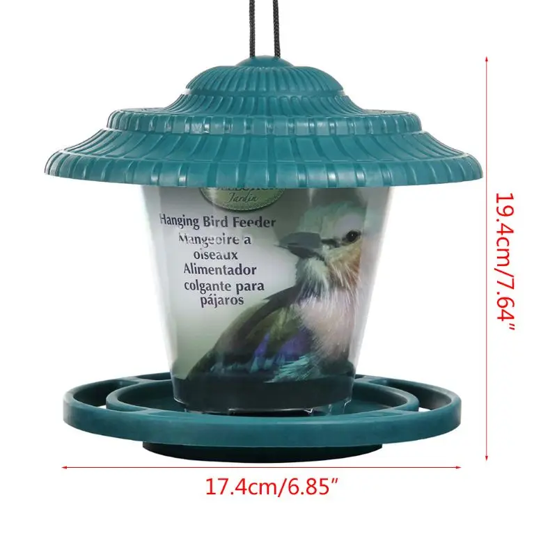 Plastic Hanging Bird Food Container Bird Feeder Pet Supplies Garden Decoration R7RC
Plastic Hanging Bird Food Container Bird Feeder Pet Supplies Garden Decoration R7RC