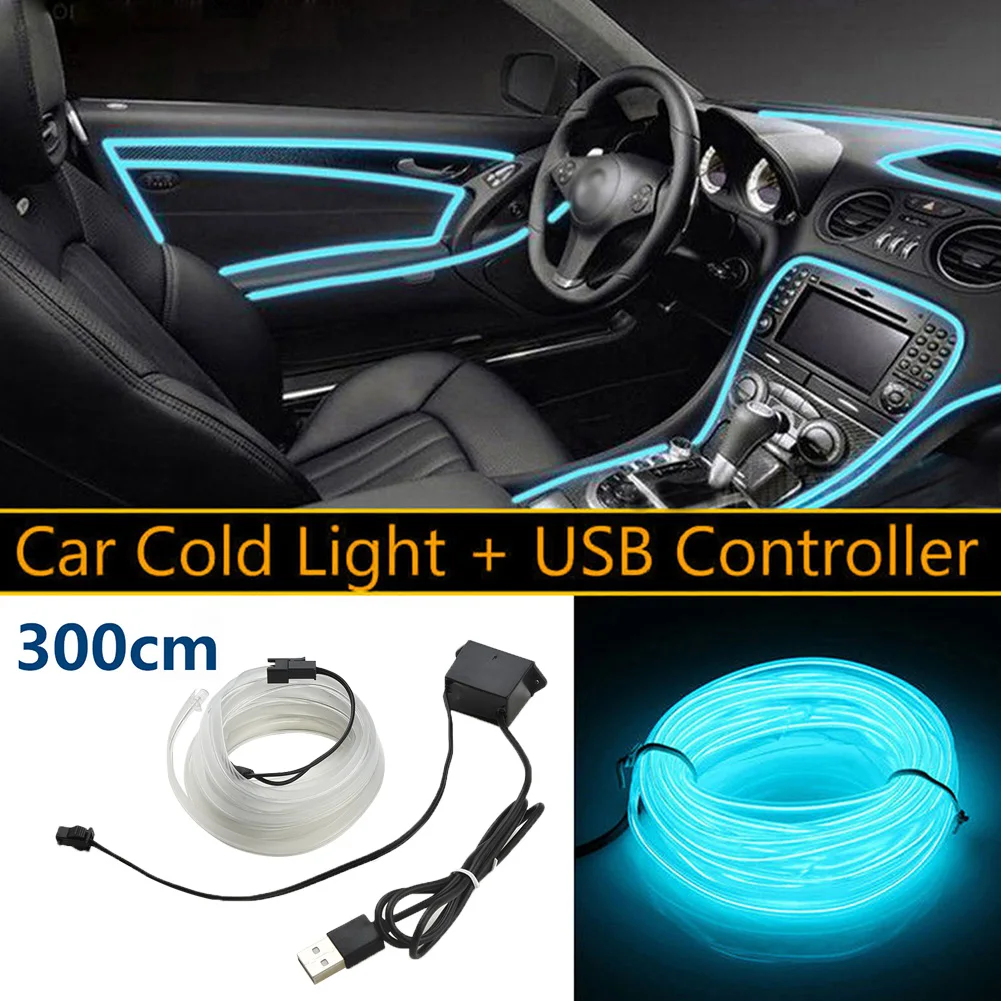 3 Meter 5V USB Transparent Blue LED Light Glow EL Wire String Strip Atmosphere Light For DIY Flexible AUTO Interior Decor
3 Meter 5V USB Transparent Blue LED Light Glow EL Wire String Strip Atmosphere Light For DIY Flexible AUTO Interior Decor