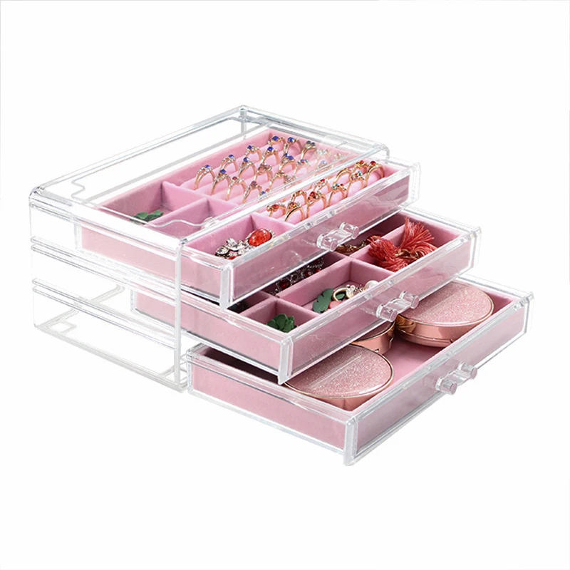 Jewelry Storage box Drawers Type Ring Jewelry Display Box Valuable Storage case Velvet tray store content box Makeup Organizer
Jewelry Storage box Drawers Type Ring Jewelry Display Box Valuable Storage case Velvet tray store content box Makeup Organizer
