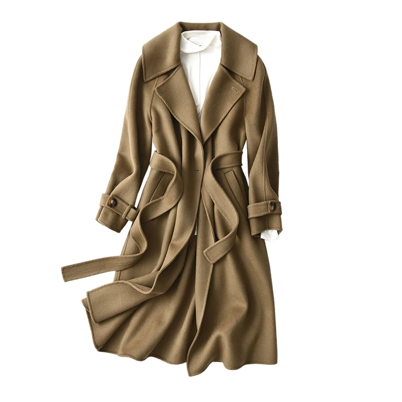 SHUCHAN High Quality Women Coats and Jackets Winter Office Lady Spring/Autumn Adjustable Waist Wool Korean Coats Women
SHUCHAN High Quality Women Coats and Jackets Winter Office Lady Spring/Autumn Adjustable Waist Wool Korean Coats Women