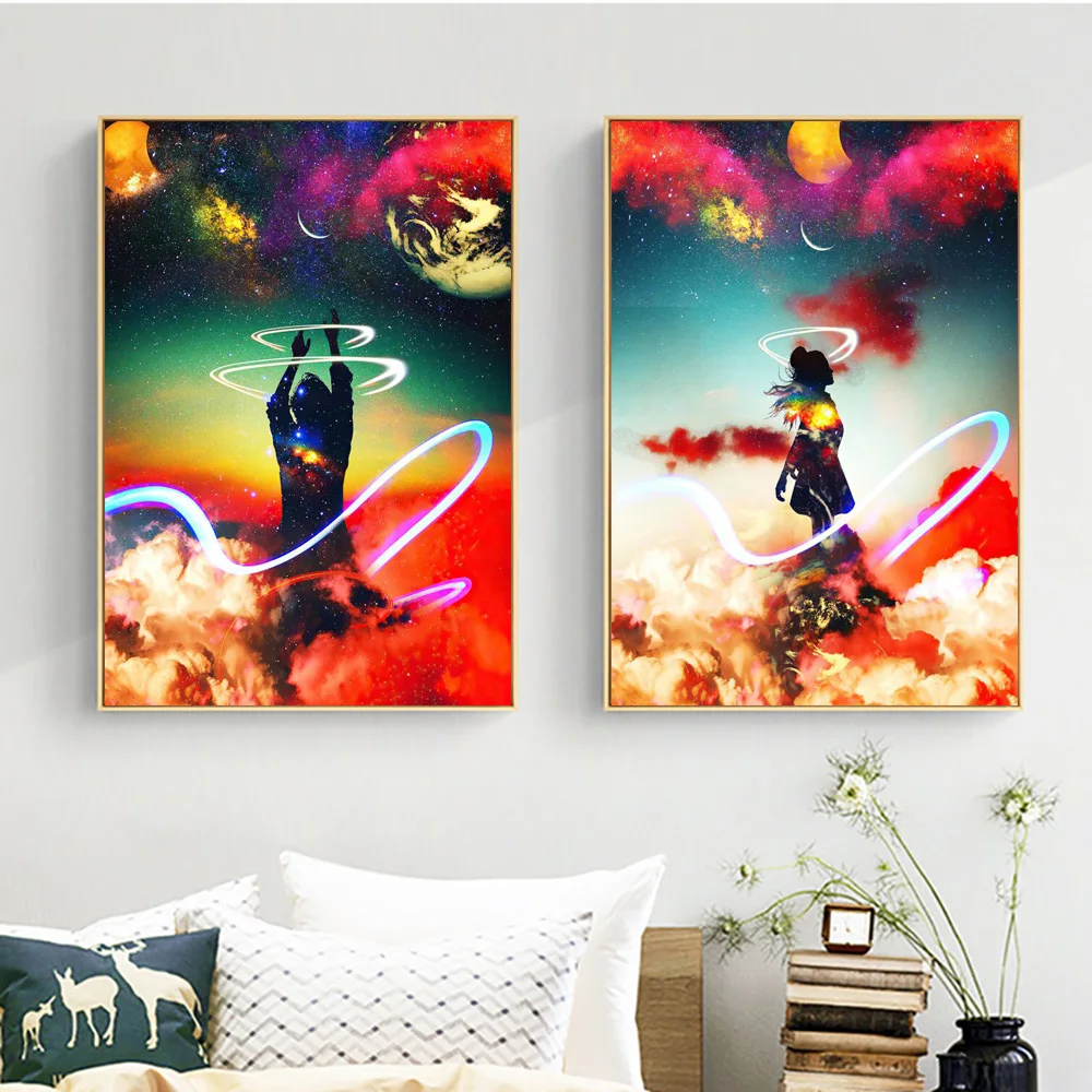 Male And Female With Colorful Galaxy Home Decor Canvas Prints Moon Star Painting On The Abstract Wall Art Poster Pictures Cuadro
Male And Female With Colorful Galaxy Home Decor Canvas Prints Moon Star Painting On The Abstract Wall Art Poster Pictures Cuadro