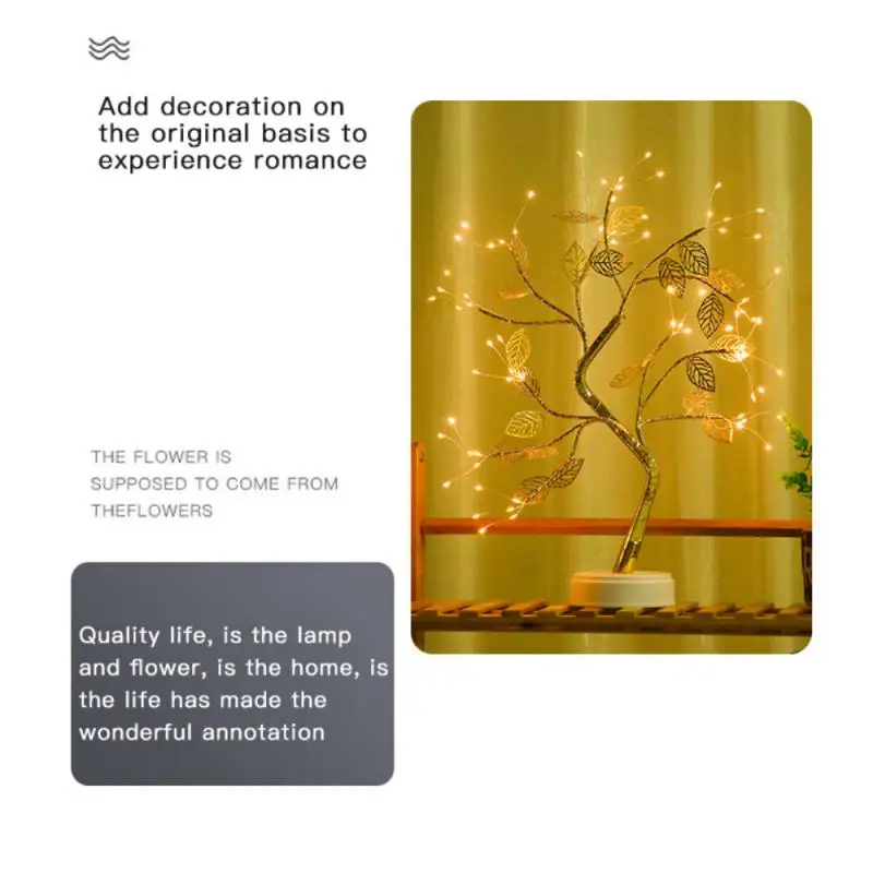 Tabletop Bonsai Decoration Night Light Christmas Tree Gold Leaf Copper Wire Lamp Fairy Lights Holiday Lamp Kids Girlfriend Gift
Tabletop Bonsai Decoration Night Light Christmas Tree Gold Leaf Copper Wire Lamp Fairy Lights Holiday Lamp Kids Girlfriend Gift