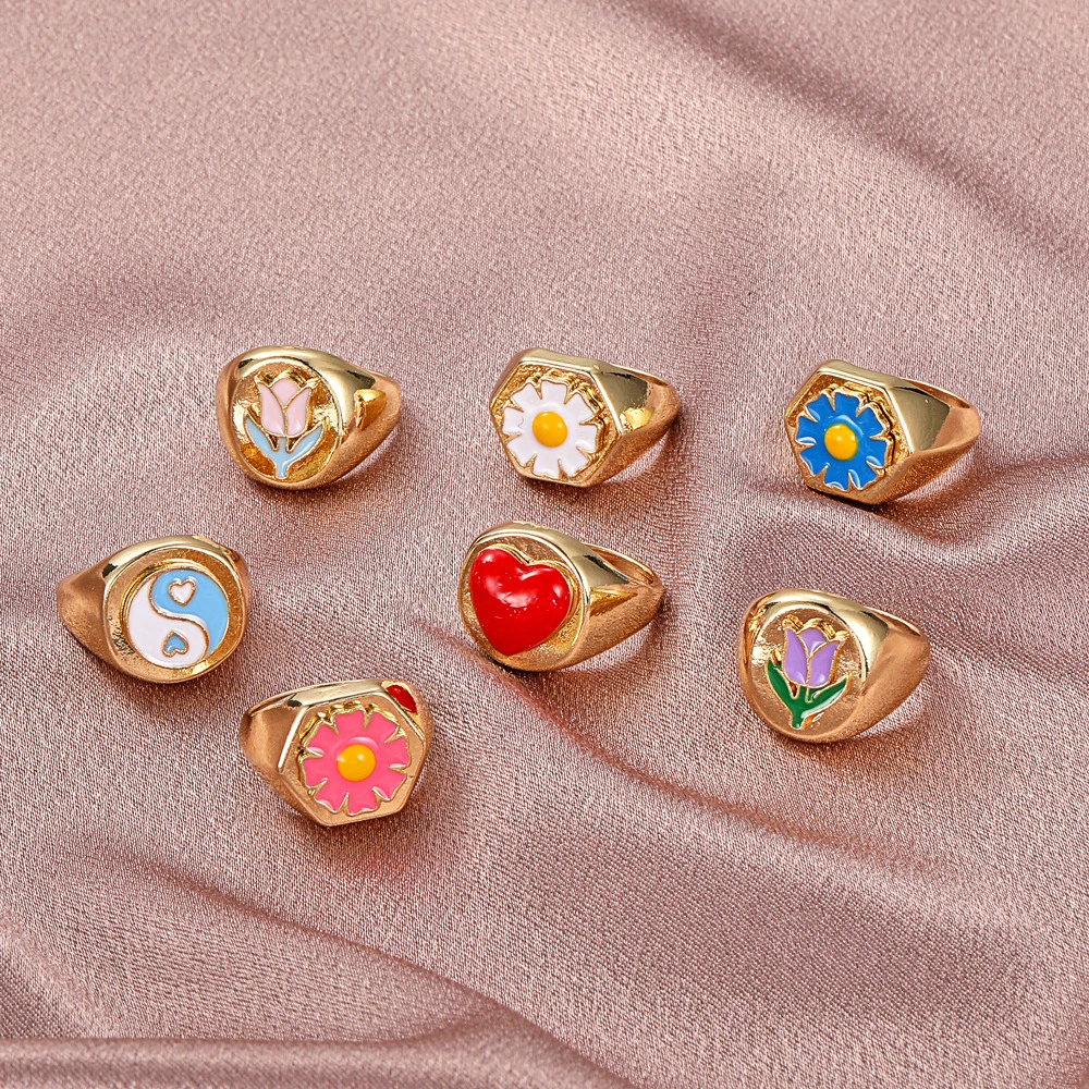 Donarsei Fashion Colorful Alien Rings For Women Sweet Tai Chi Ying Yang Windmill Heart Flower Finger Ring Gift
Donarsei Fashion Colorful Alien Rings For Women Sweet Tai Chi Ying Yang Windmill Heart Flower Finger Ring Gift