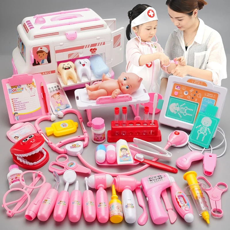 Electric Ambulance Box 52/65 Pcs/Set Girls Role Play Doctor Game Medicine Simulation Dentist Pretend Toy
Electric Ambulance Box 52/65 Pcs/Set Girls Role Play Doctor Game Medicine Simulation Dentist Pretend Toy