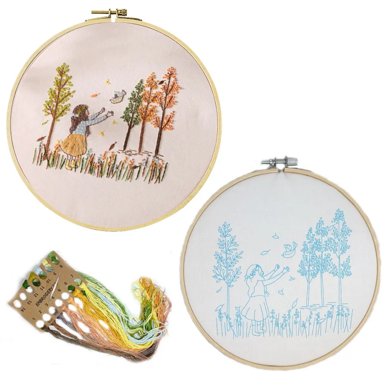 DIY Embroidery Kit Pattern Printed Flower Cross Stitch Needlework for Beginner Ribbon Art Painting Embroidery Hoop Home Decor
DIY Embroidery Kit Pattern Printed Flower Cross Stitch Needlework for Beginner Ribbon Art Painting Embroidery Hoop Home Decor