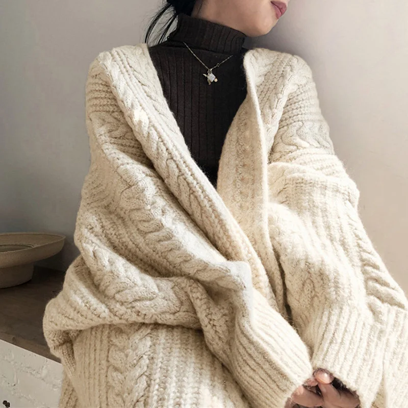 CGC 2021 Autumn Winter Knitted Sweater Women Jacket Single Breasted Long Sleeve Oversized Cardigan Jumper Coat Female Outwear
CGC 2021 Autumn Winter Knitted Sweater Women Jacket Single Breasted Long Sleeve Oversized Cardigan Jumper Coat Female Outwear