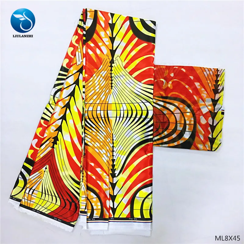 LIULANZHI Silk wax fabrics 4+2yards wholesale price african satin fabric prints wax fabric polyester ML8X
LIULANZHI Silk wax fabrics 4+2yards wholesale price african satin fabric prints wax fabric polyester ML8X